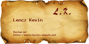 Lencz Kevin névjegykártya