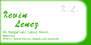 kevin lencz business card